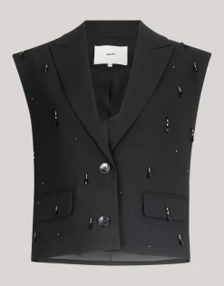 Embellished Gilet Zwart