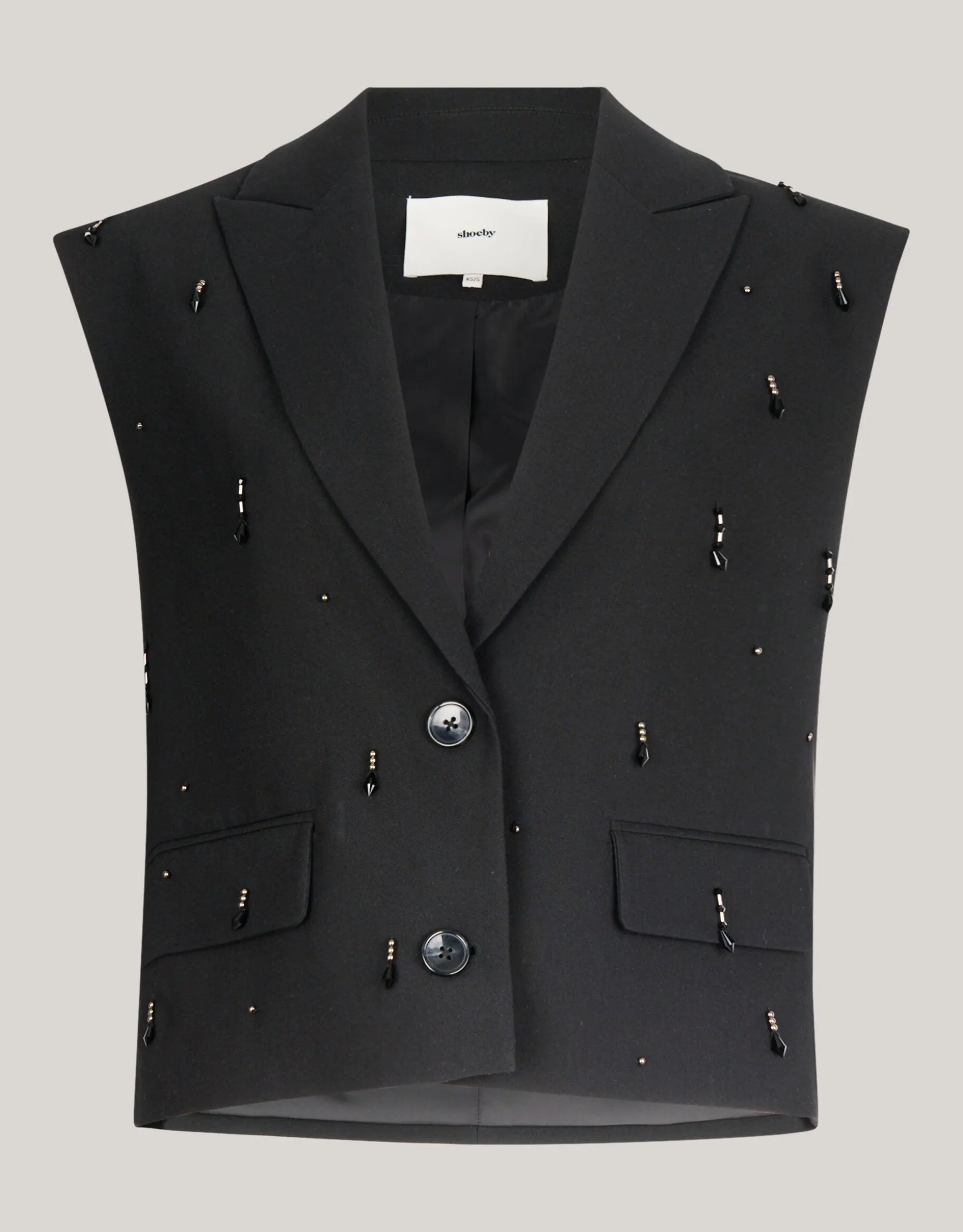 Embellished Gilet Zwart