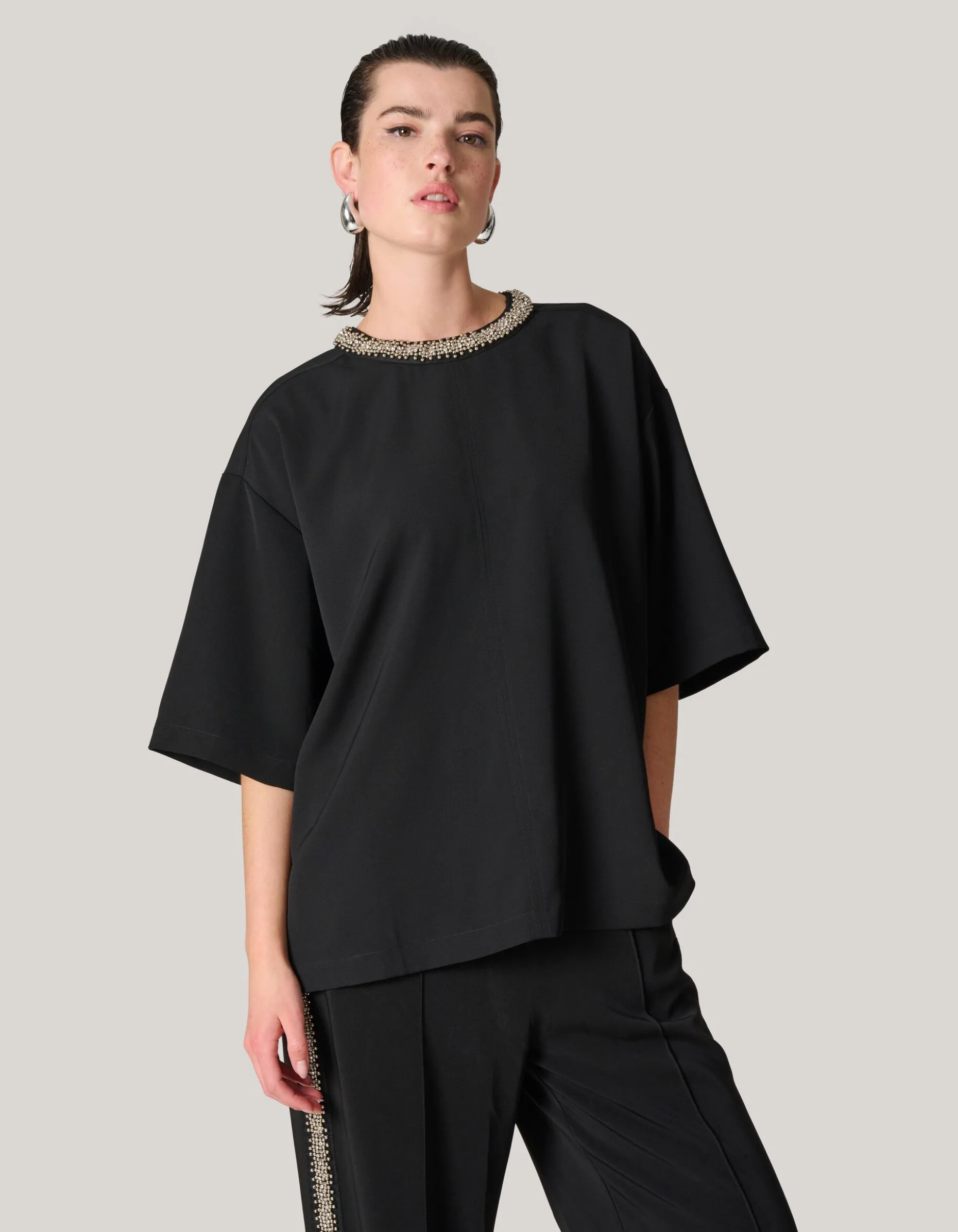 Embellished Top Zwart