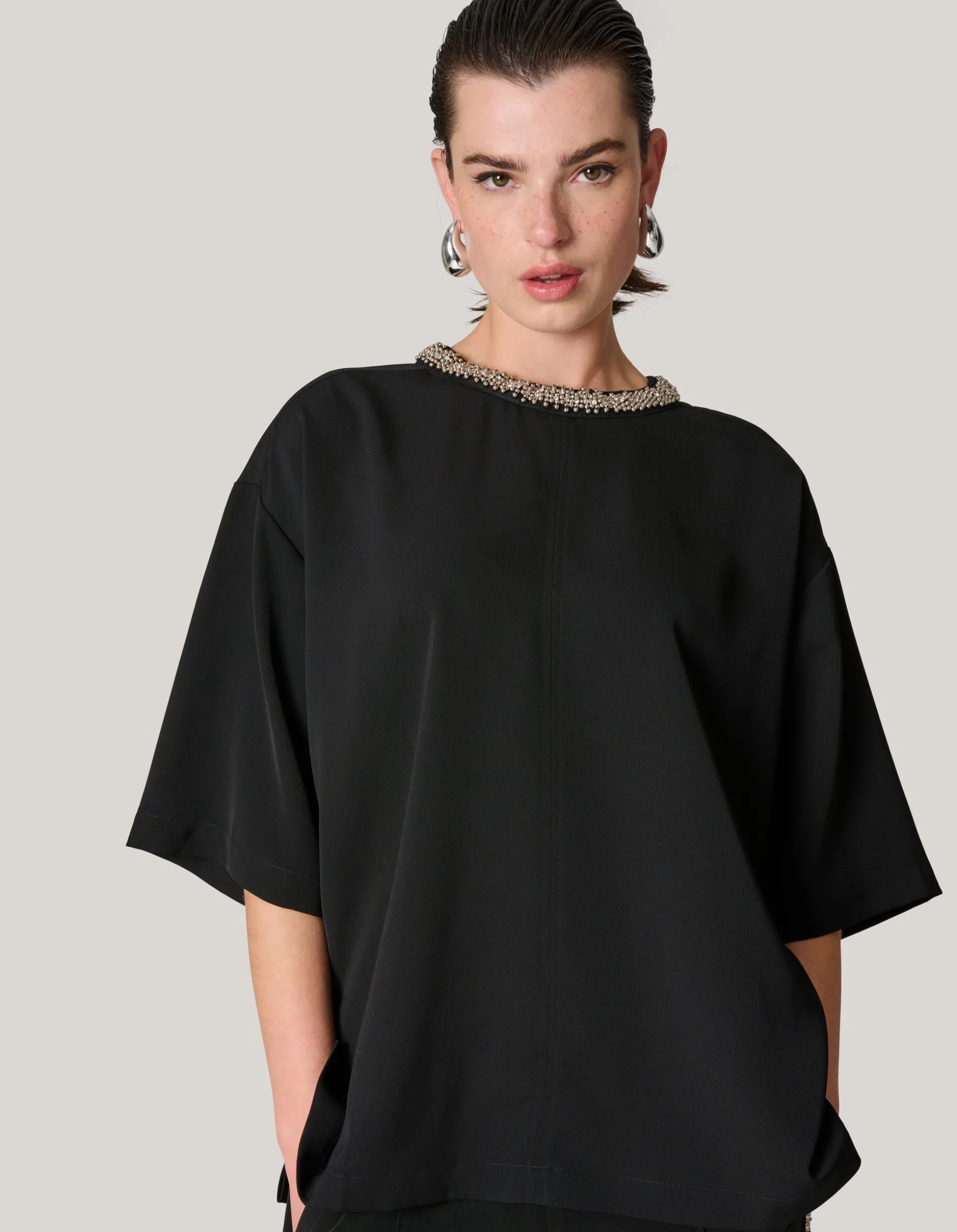 Embellished Top Zwart