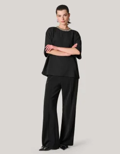 Embellished Top Zwart