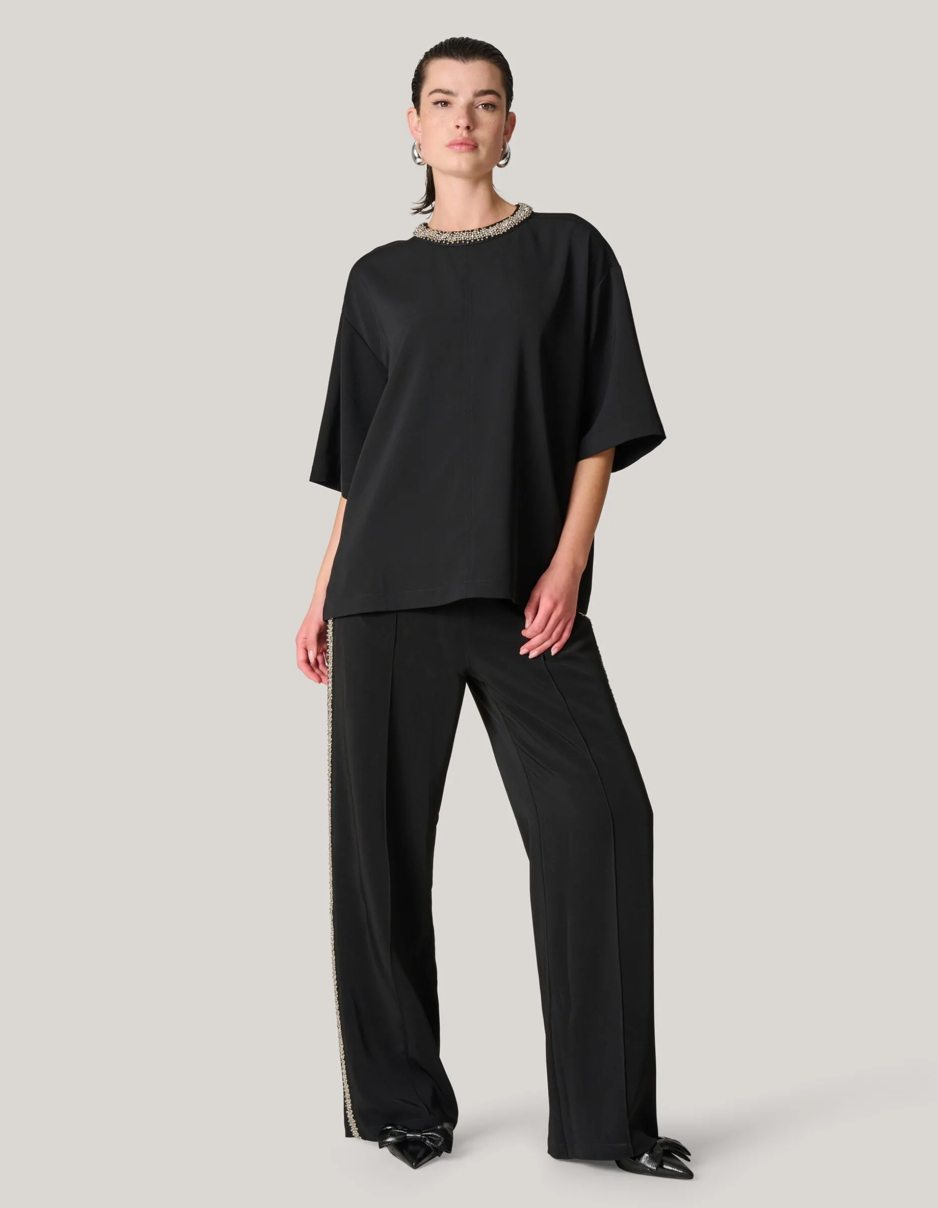 Embellished Top Zwart