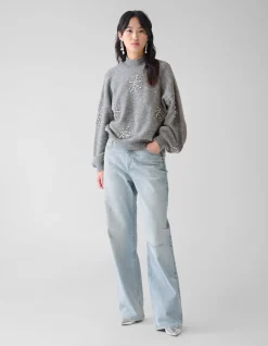 Embellished Trui Grijs By Fred