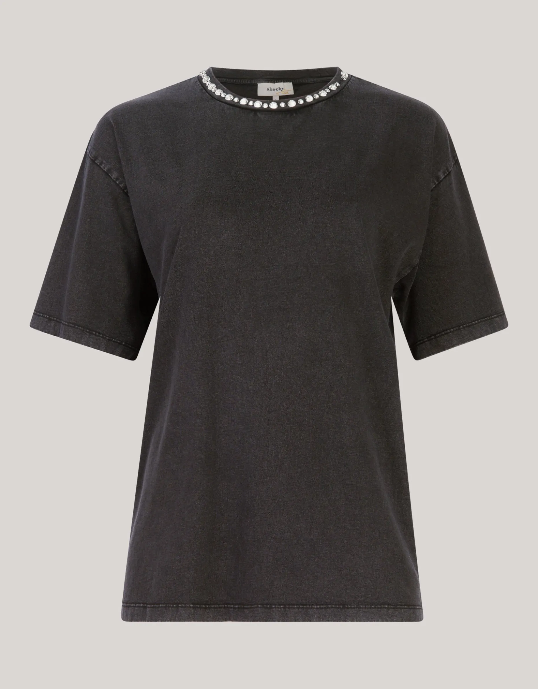 Embellished T-shirt Donkergrijs By Fred