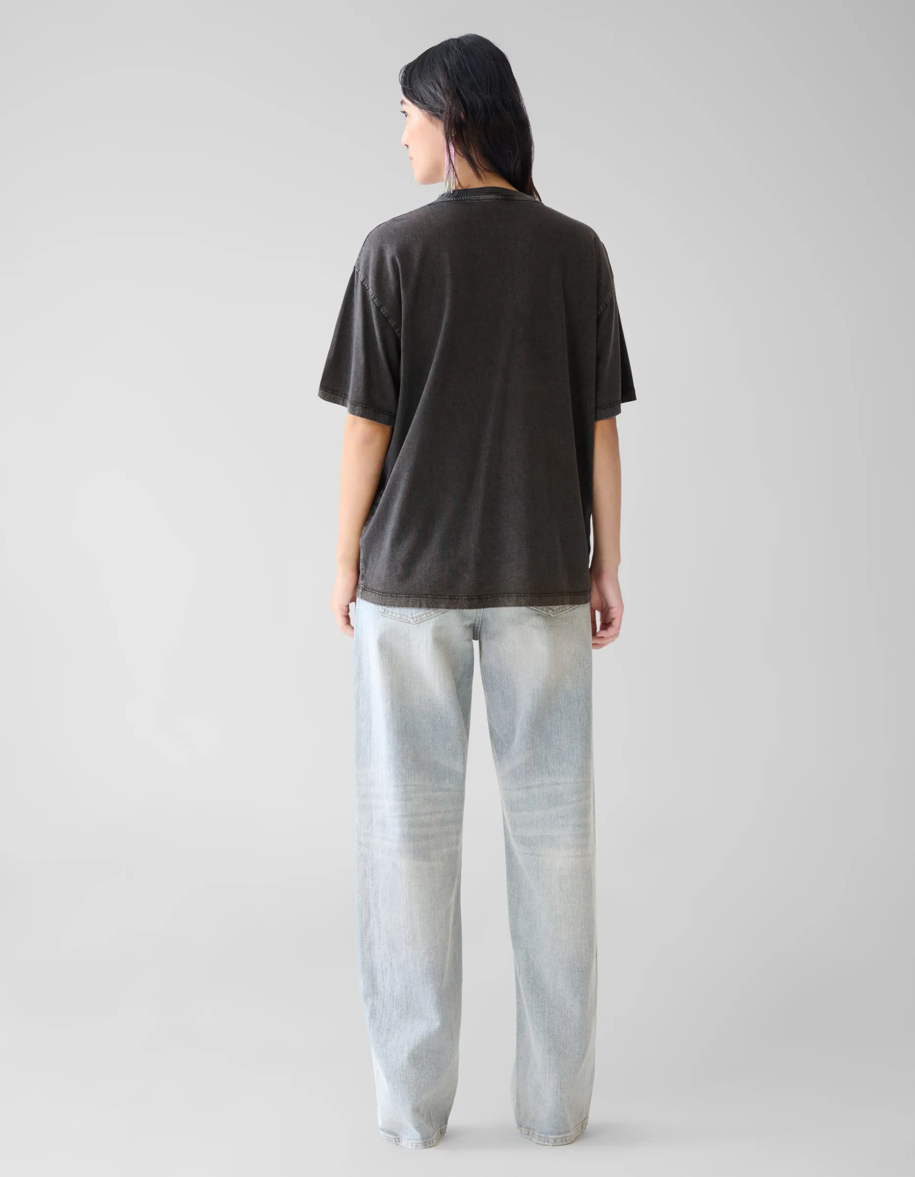 Embellished T-shirt Donkergrijs By Fred