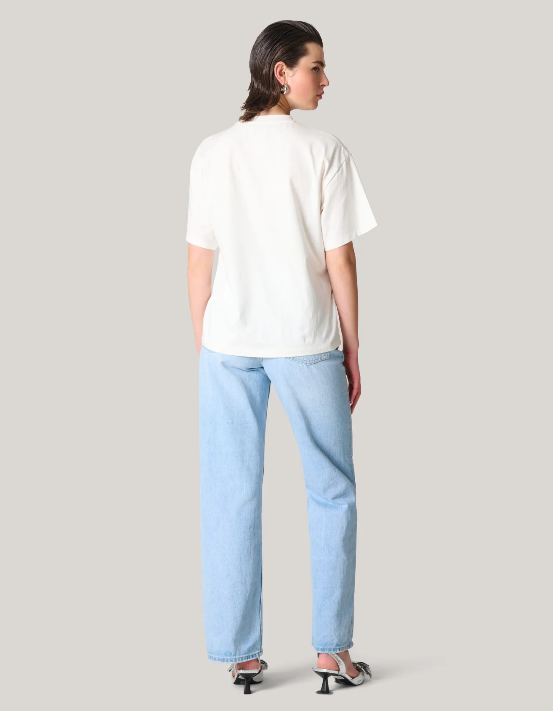 Embellished T-shirt Wit