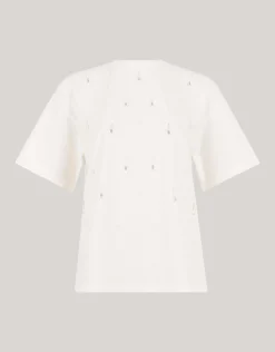 Embellished T-shirt Wit