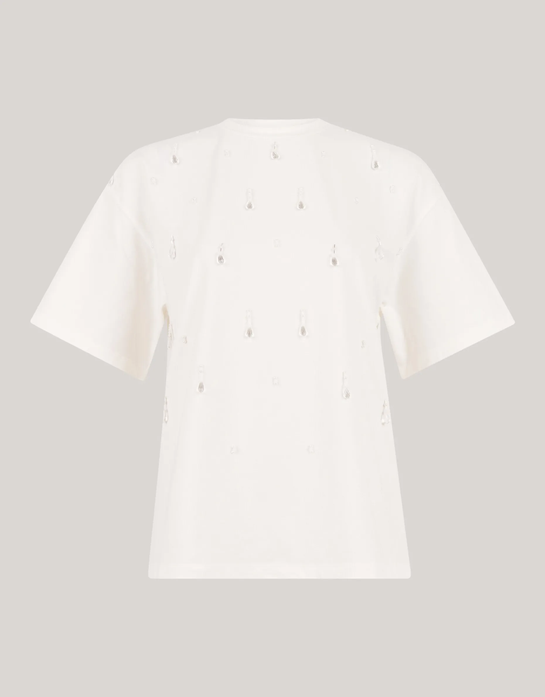 Embellished T-shirt Wit