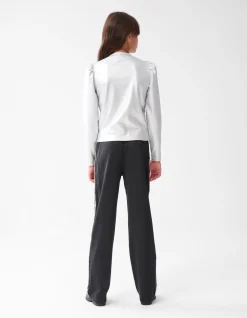 Embellished Wide Leg Broek Zwart