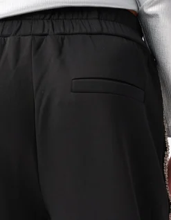 Embellished Wide Leg Broek Zwart