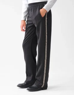 Embellished Wide Leg Broek Zwart