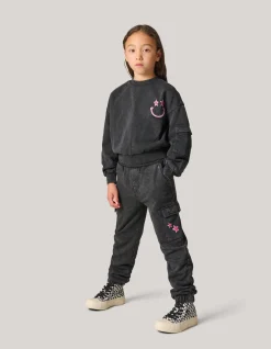 Embroidered Sweater Donkergrijs