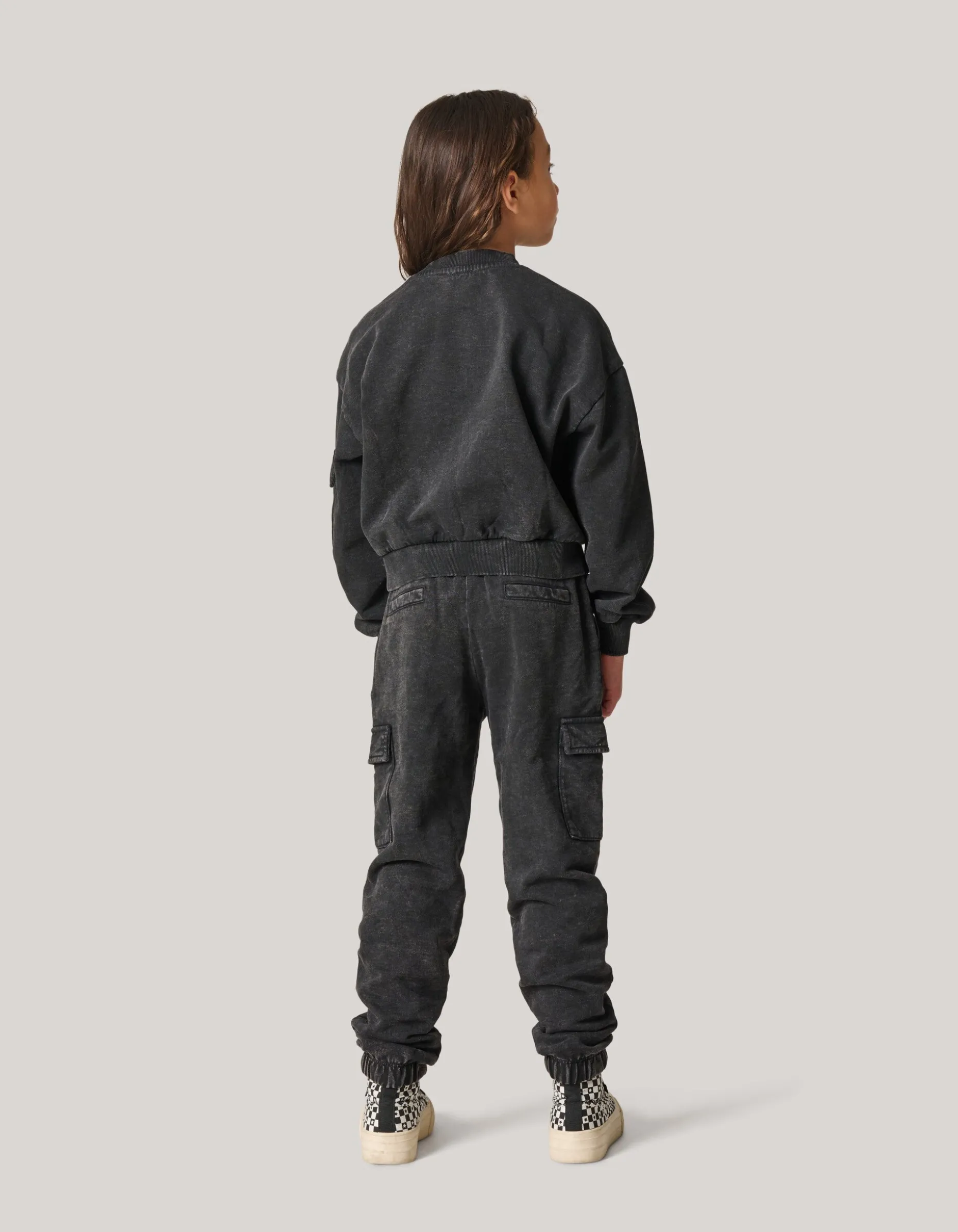 Embroidered Sweater Donkergrijs