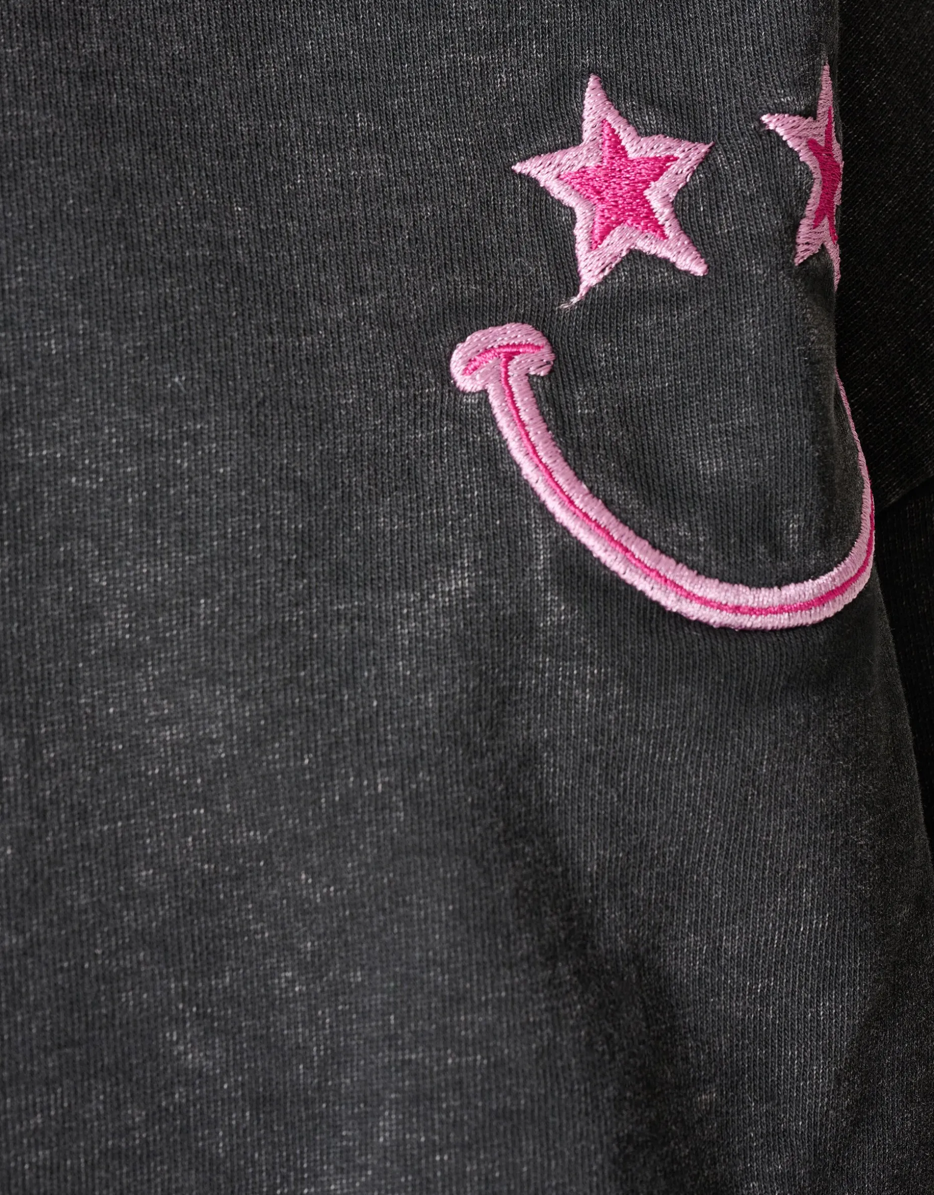 Embroidered Sweater Donkergrijs