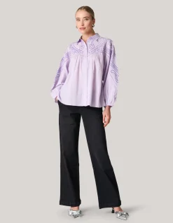 Embroidery Blouse Paars