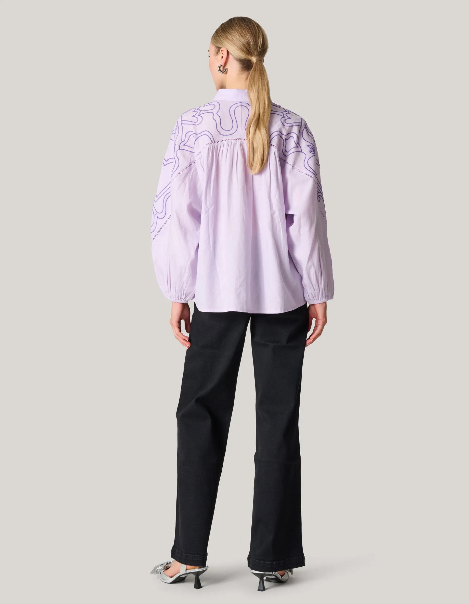 Embroidery Blouse Paars
