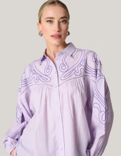 Embroidery Blouse Paars