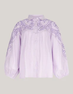 Embroidery Blouse Paars