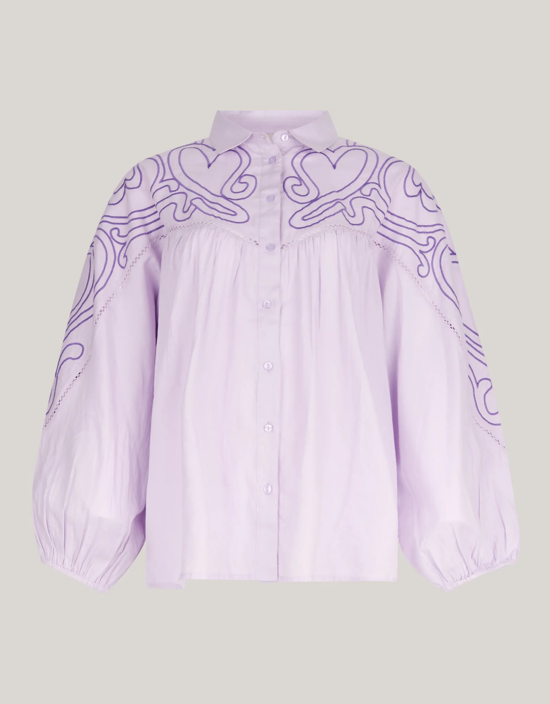 Embroidery Blouse Paars