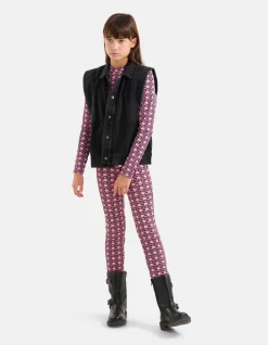 Embroidery Gilet Donkergrijs