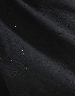 Embroidery Jersey Top Zwart