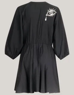 Embroidery Mini Jurk Zwart