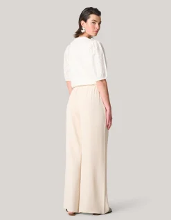 Embroidery Pofmouw T-shirt Wit