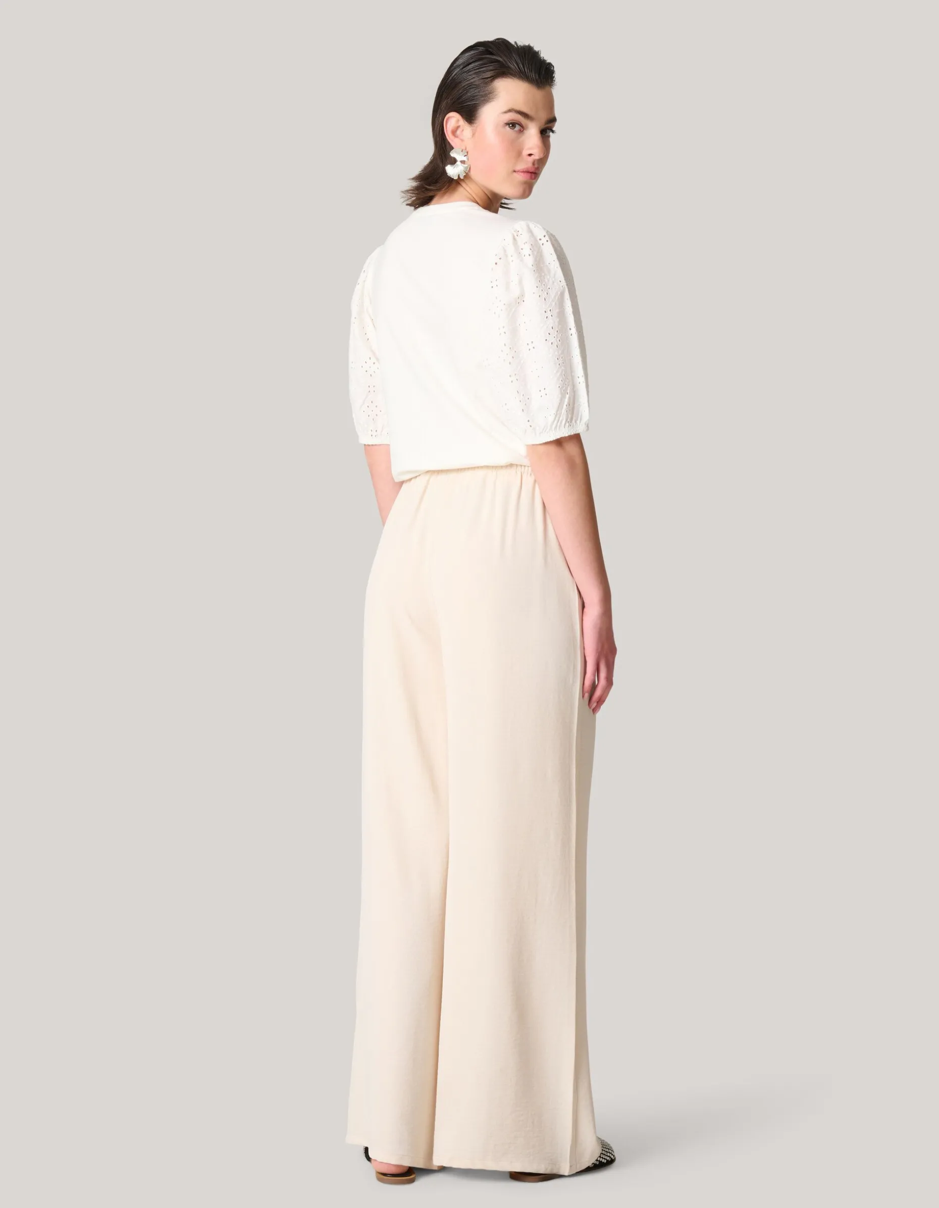 Embroidery Pofmouw T-shirt Wit