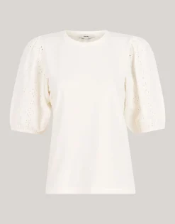 Embroidery Pofmouw T-shirt Wit