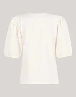 Embroidery Pofmouw T-shirt Wit