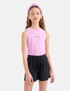 Embroidery Ribbel Top Paars