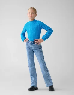 Embroidery Top Blauw