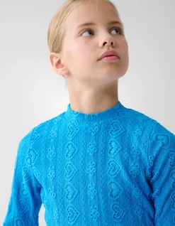 Embroidery Top Blauw