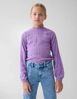 Embroidery Top Paars