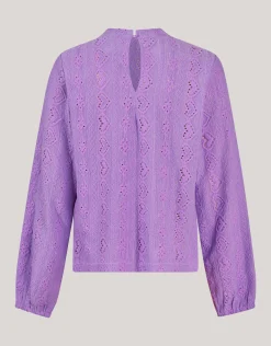 Embroidery Top Paars