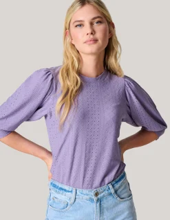 Embroidery Top Paars