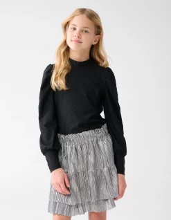 Embroidery Top Zwart