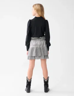 Embroidery Top Zwart