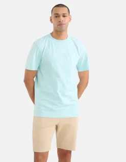 Embroidery T-shirt Lichtblauw