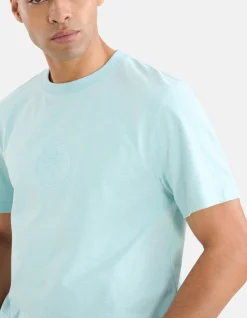 Embroidery T-shirt Lichtblauw