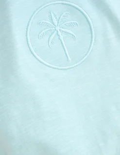 Embroidery T-shirt Lichtblauw