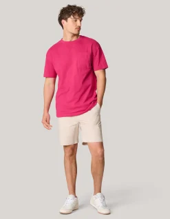 Embroidery T-shirt Rood