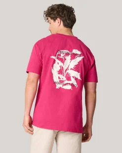 Embroidery T-shirt Rood