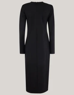 Eyelet Maxi Jurk Zwart