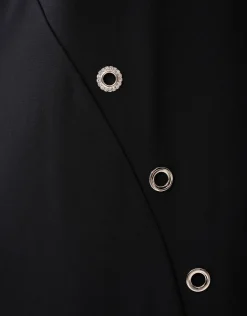 Eyelet Maxi Jurk Zwart