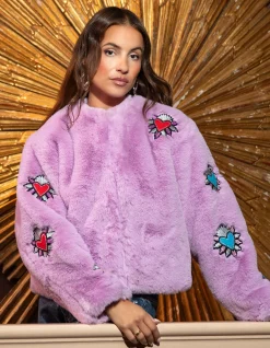 Fake Fur Jas Lichtpaars By Lizzy