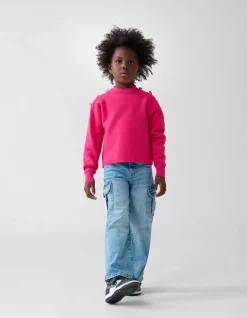 Fancy Button Trui Roze