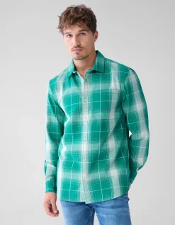 Flanel Ruiten Overhemd Groen