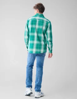 Flanel Ruiten Overhemd Groen