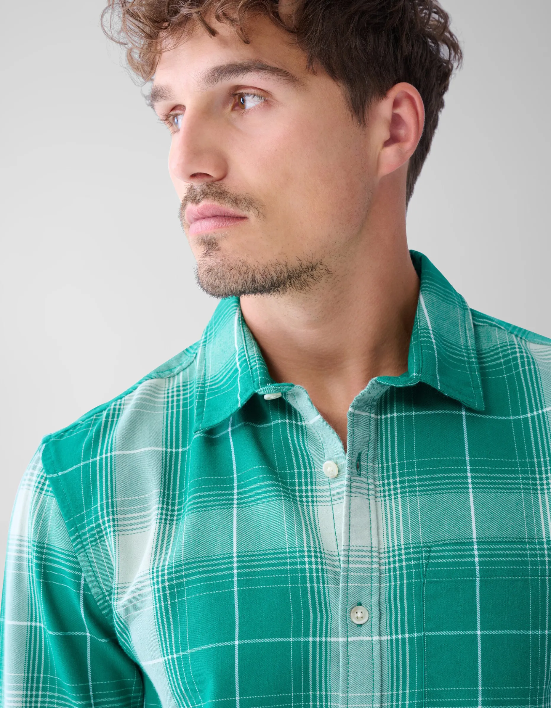 Flanel Ruiten Overhemd Groen